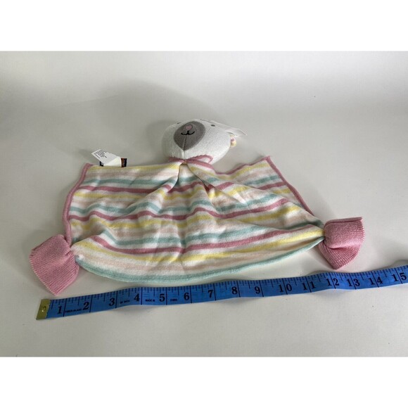 NYGB Not Your Grandma's Blanket Bear Pastel Striped Lovey Security Blanket Plush - Picture 6 of 7